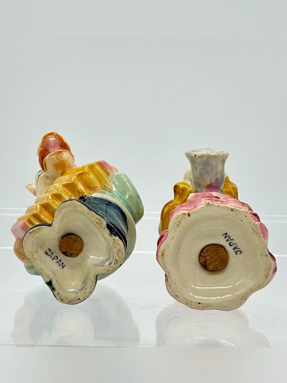 Vintage Japan Anthropomorphic MCM Whimsical Horse Figural Salt Pepper Shaker Set